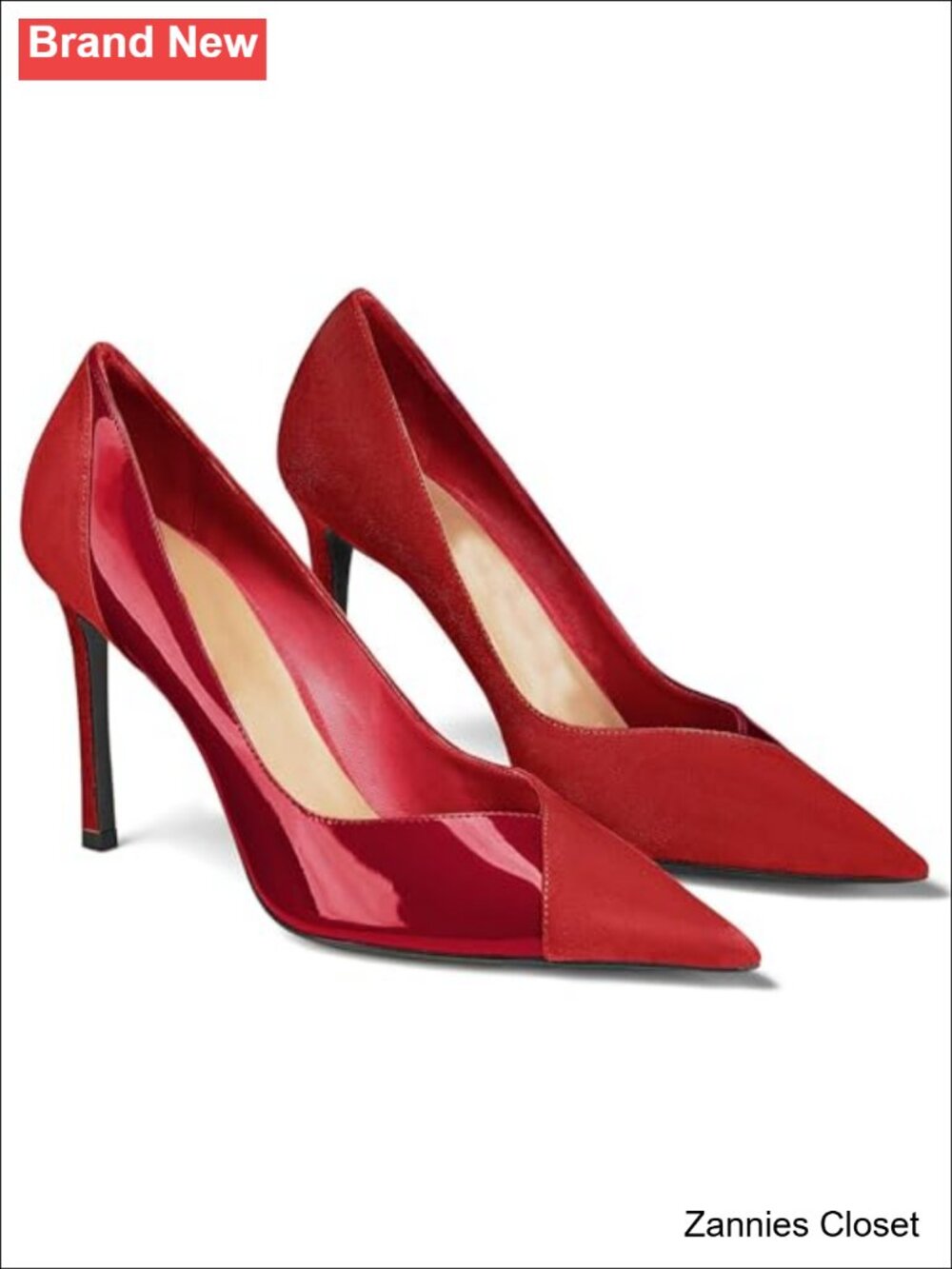 ✨Coutgo Women's Pointed Toe Stiletto Heel Pump Slip On Wedding Party Dress Shoe